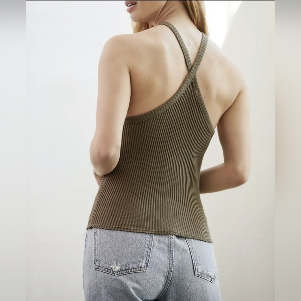 TLA by Anthropologie Ribbed Halter Tank Top, Size M, NWT - Picture 2 of 9